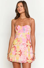 Penny Lane Strawberry Girl Print Mini Dress