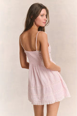 Docila Cotton Mini Dress - PINK