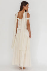 Kaycee Drop Waist Maxi Dress Champagne