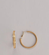 Classic Twist Rhinestone Hoop Earrings