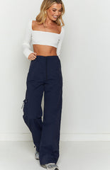 Bronx Navy Drawcord Cargo Pants
