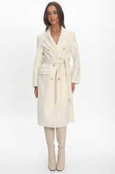 Luciana Waist Tie Trench Coat Oat
