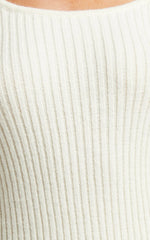Nina knitted Maxi Dress - Scoop Neck Knitted Maxi Dress in Beige