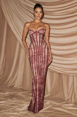 Sian Maxi Dress - Burgundy