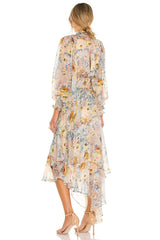 Astrid Skirt  Floral Print  Long Sleeve Dress