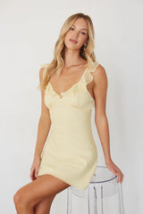Amy Ruffle Strap Mini Dress