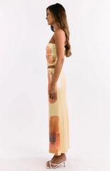 Denzel Yellow Floral Sequin Top