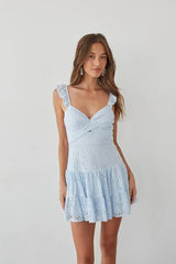 Liliana Eyelet Lace Mini Dress