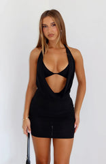 Noir Vengeance Mini Dress