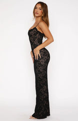 Noir Lace Reverence Maxi Dress
