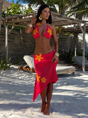 Natalie Coral Maxi Skirt