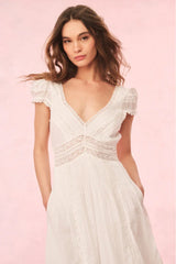 Suvi Cotton Midi Dress - White