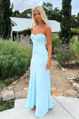 Jesson Strapless Maxi Dress - Blue